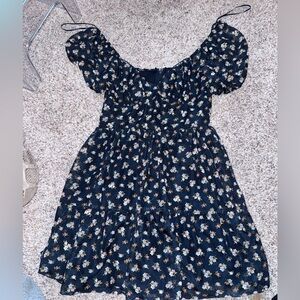 Francesca's Collections Navy Floral Trixxi Dress